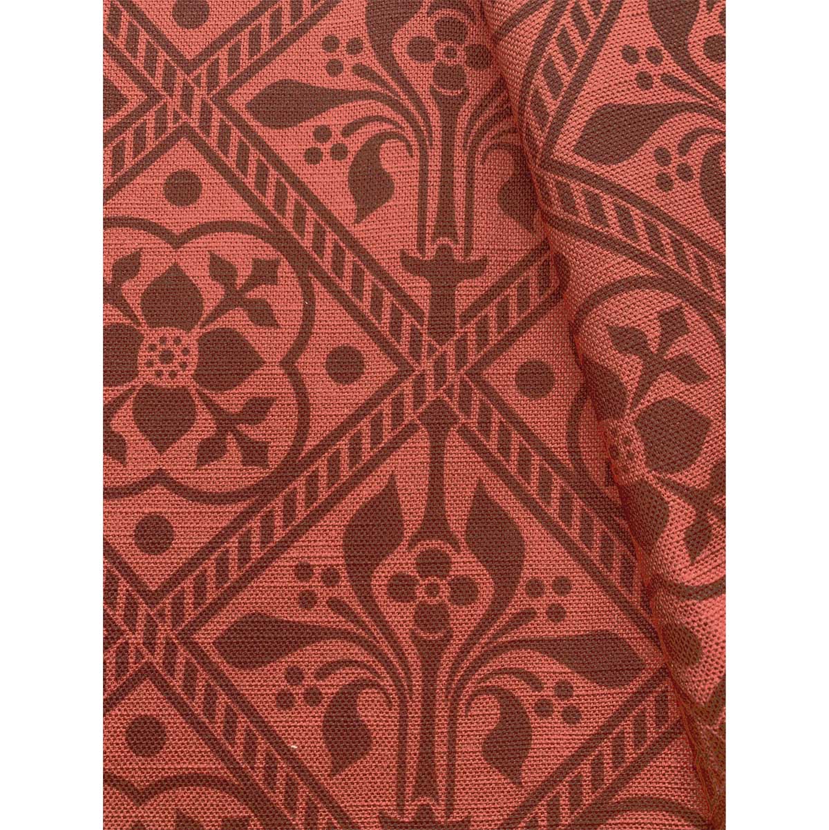 Augustus Pugin Trellis Rose Cotton Linen Print