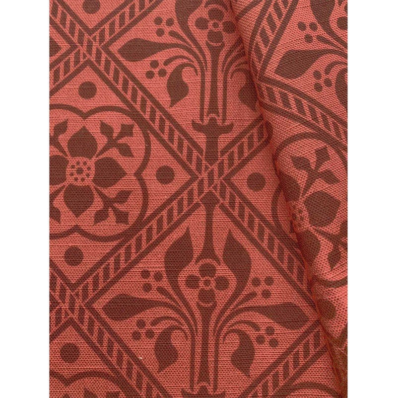 Augustus Pugin Trellis Rose Cotton Linen Print