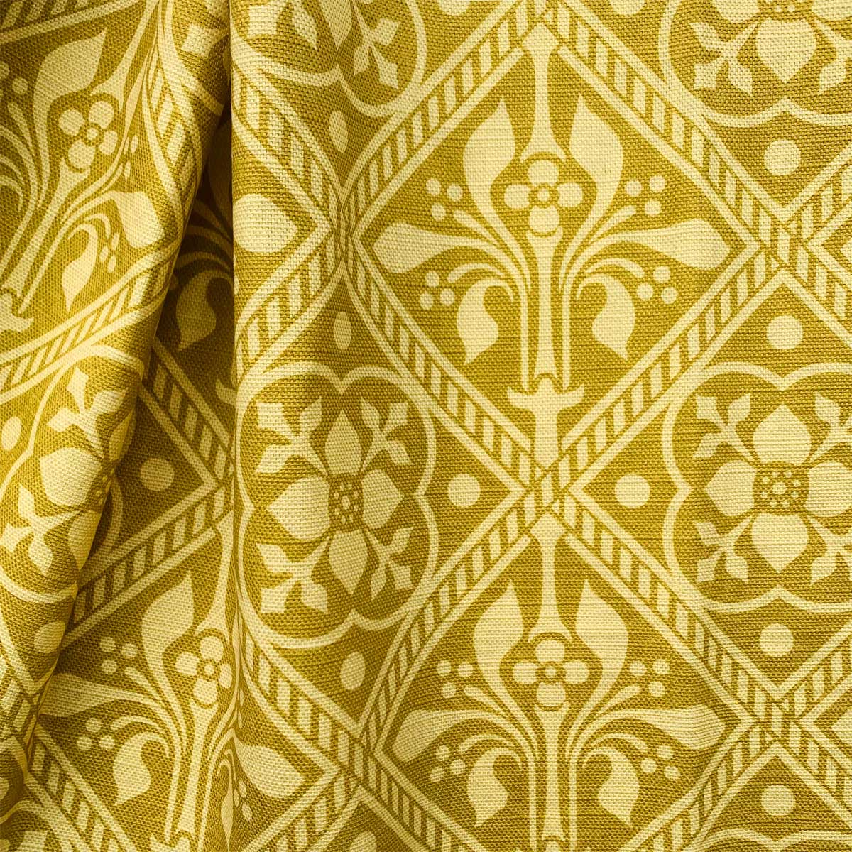 Augustus Pugin Trellis Fleur de Lys Curtain Upholstery Fabric