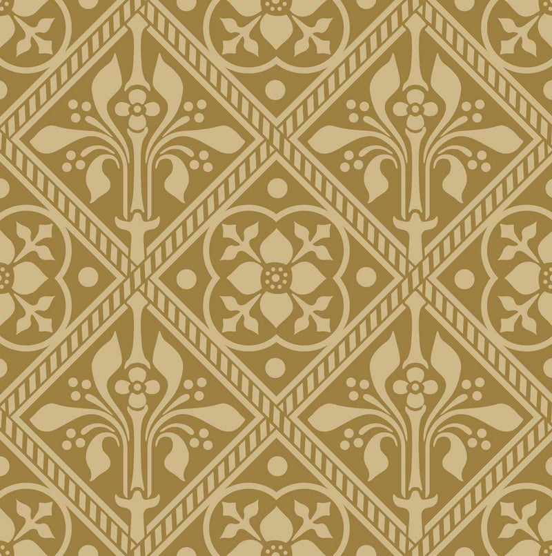 Augustus Pugin Trellis Old Gold Dyed Velvet