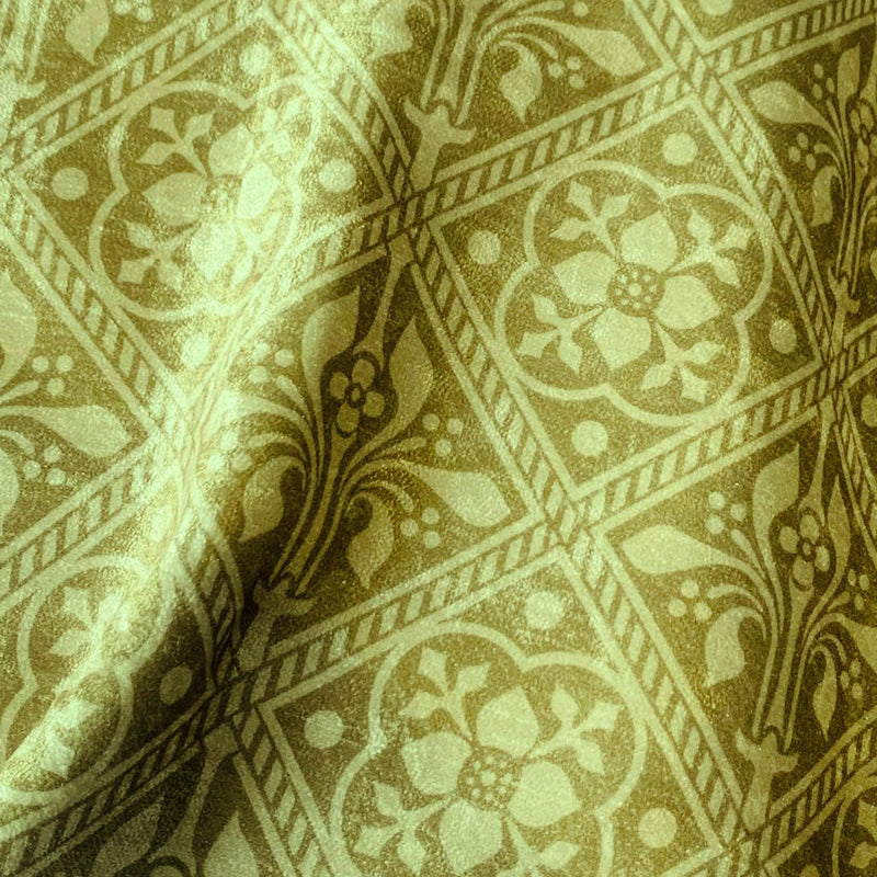 Augustus Pugin Trellis Fleur de Lys Curtain Upholstery Fabric