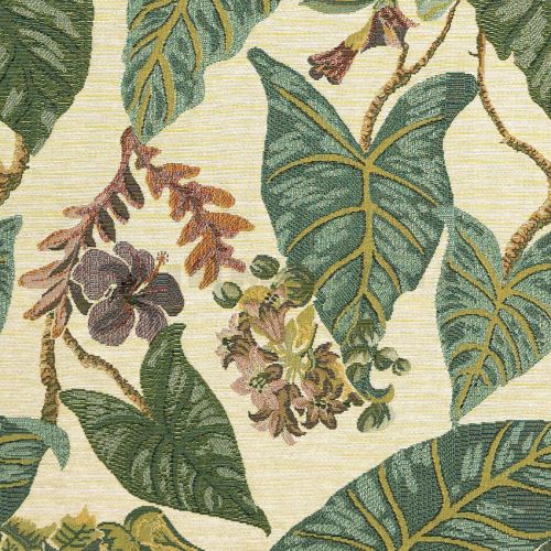 Georgian floral stripe upholstery farbic