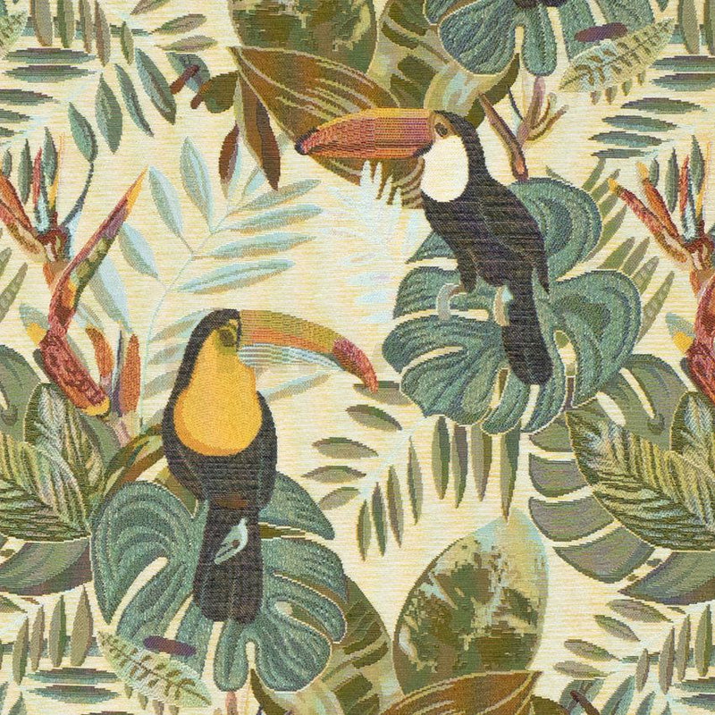 Georgian floral stripe upholstery farbic