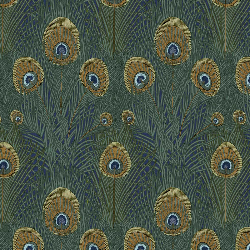 Christopher Dresser Arts and Crafts Art Nouveau Peacock Plumes Feathers velvet Fabric