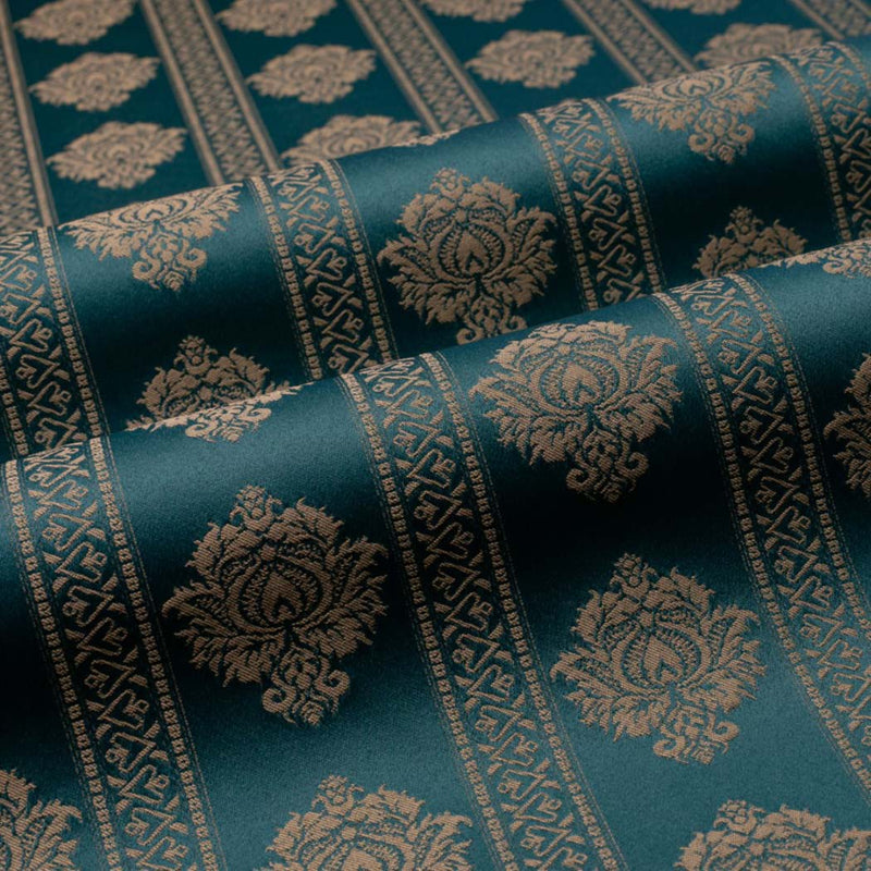 Floral Stripe Damask Fabric