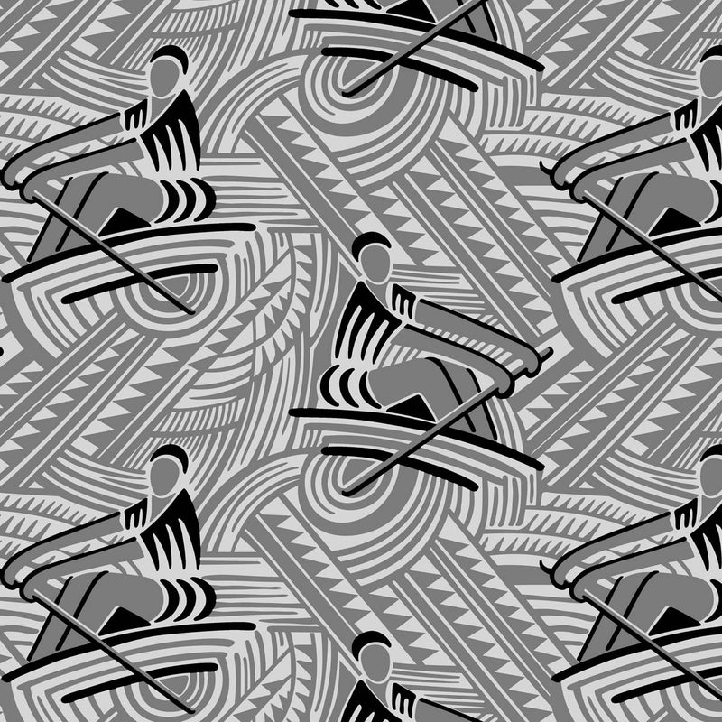 Rowers - A Soviet Deco Textile Design