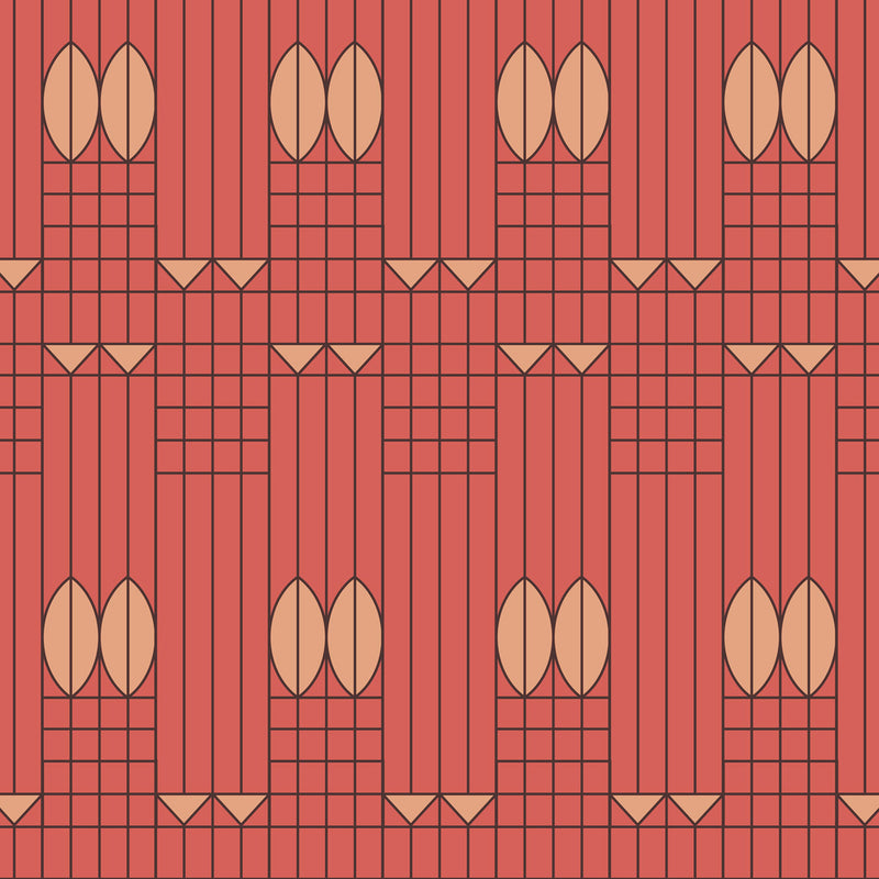 red art deco curtain upholstery fabric