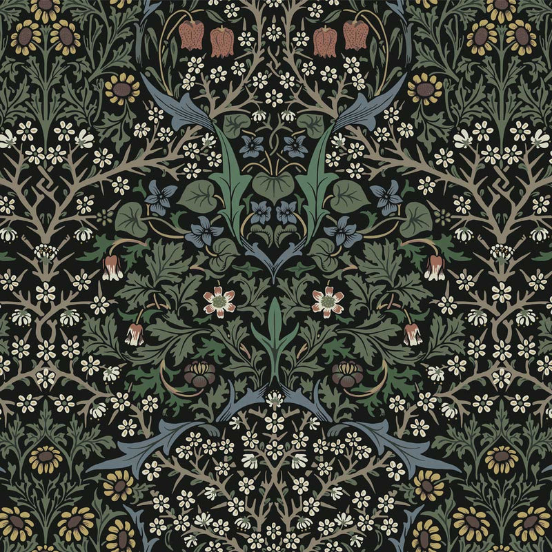 William Morris Blackthorn Velvet Curtain Upholstery Fabric