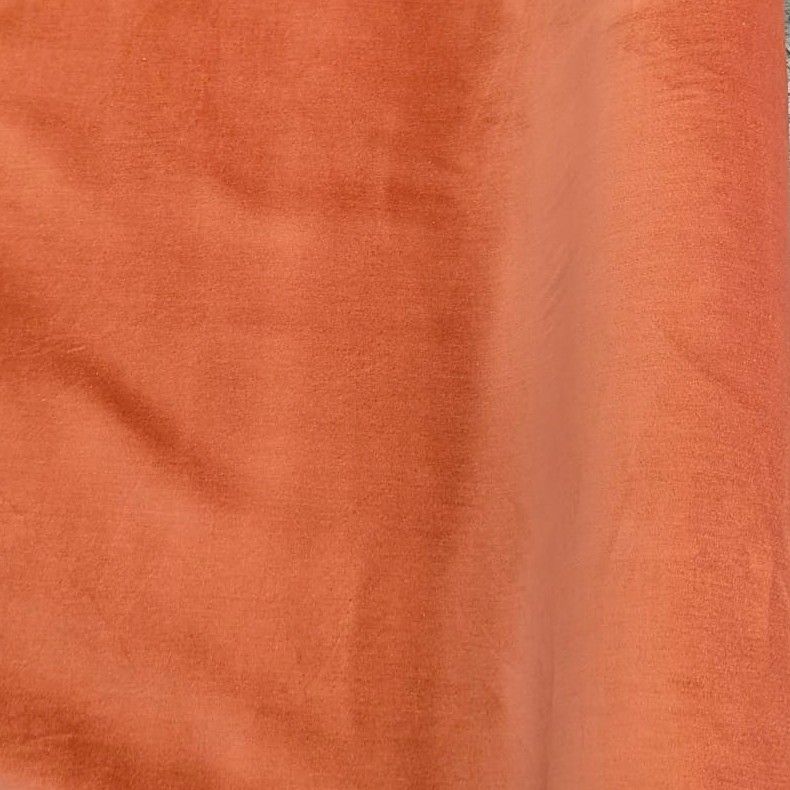 Chartwell Cotton Velvet red curtain and upholstery from Loome Fabrics