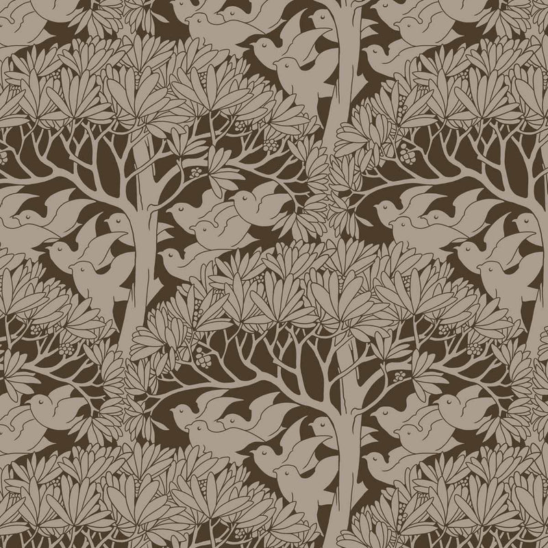 Charles Voysey The Savaric Cotton Linen Print Sepia