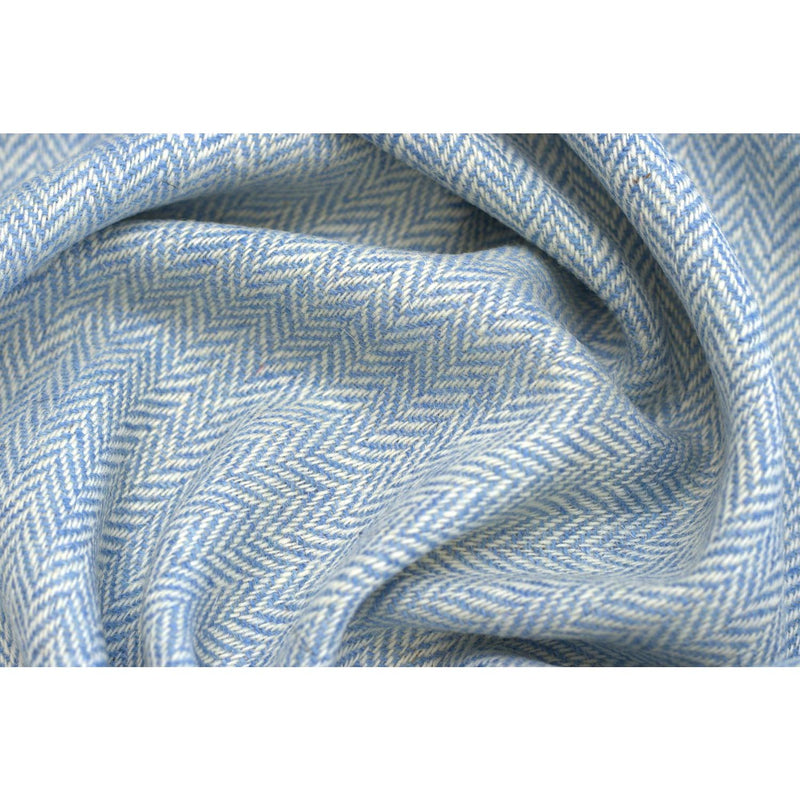 Harris Tweed Skye Blue Herringbone