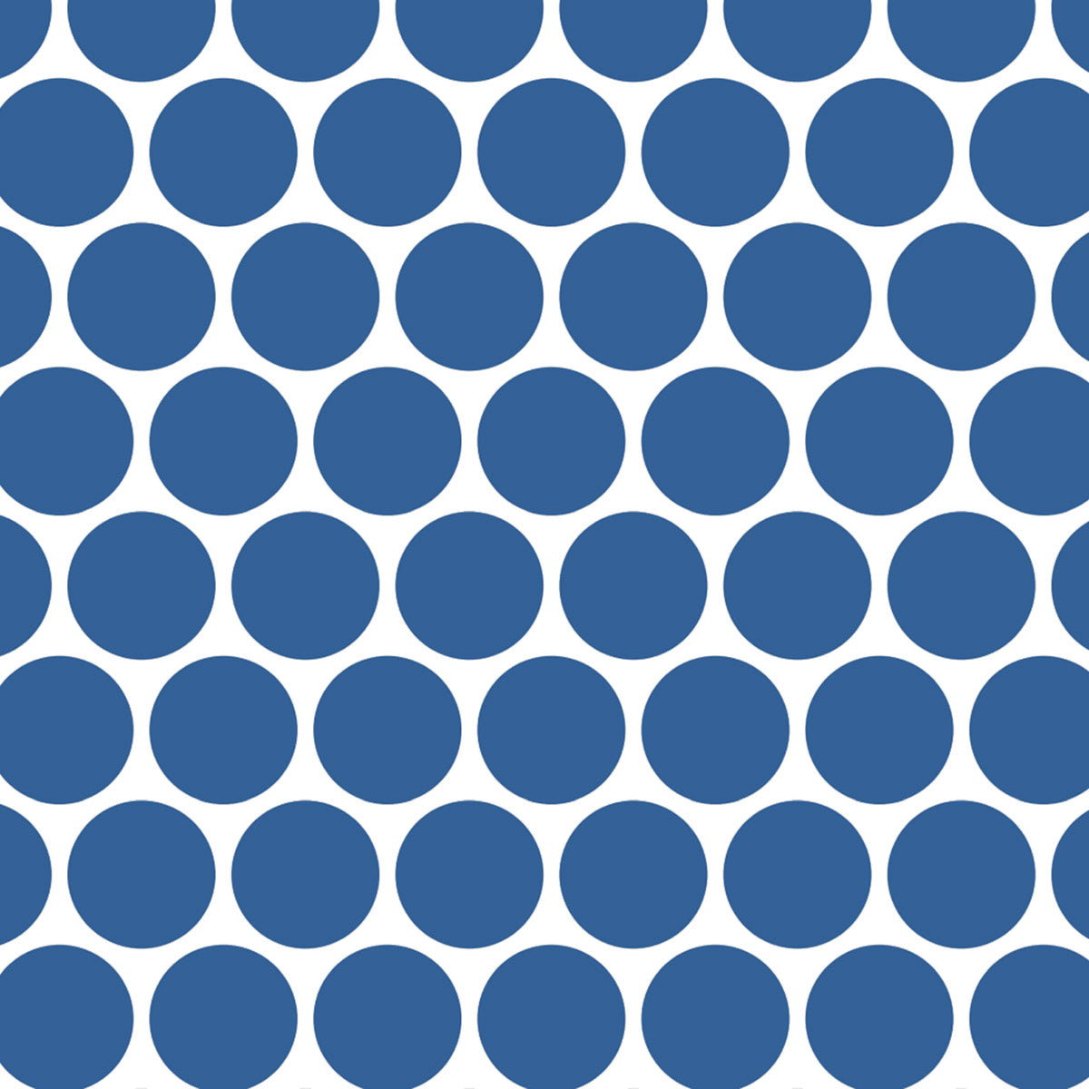Food for Thought: Blue Dots Alone Cotton Linen Print Fabric designed by Marguerita Mergentime