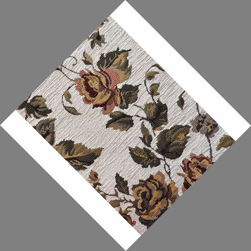 red floral chenille upholstery fabric