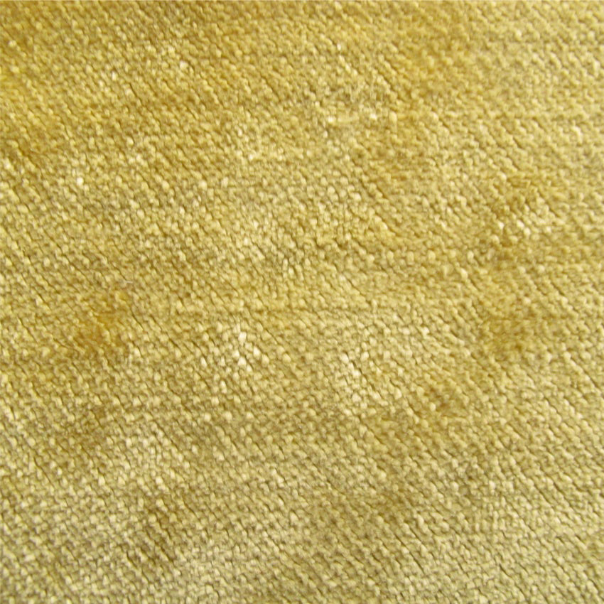 plain  luxurious and hardwearing yellow velvet curtain and upholstery fabric - Tabley Citrus Plain