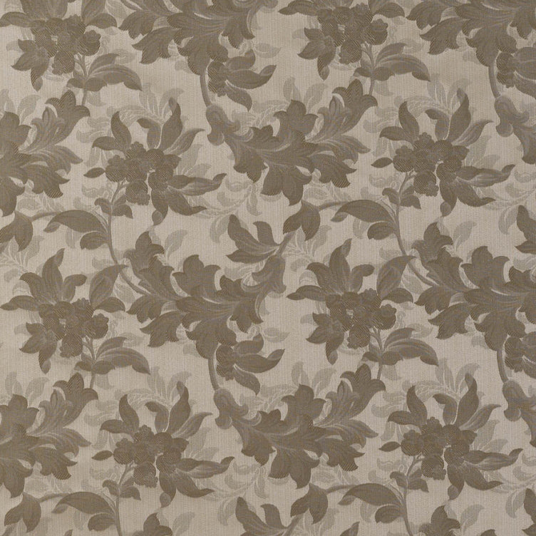 floral Elegant green and cream cotton print curtain and upholstery fabric - Porchester Herb Regency Floral