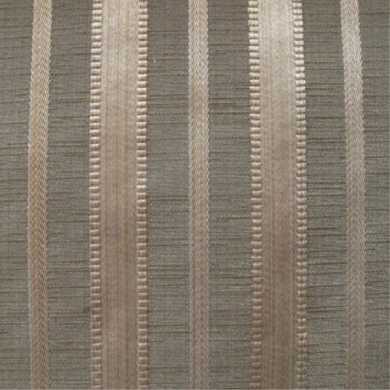 striped Elegant green and cream cotton print curtain and upholstery fabric - Porchester Herb Narrow Regency Stripe