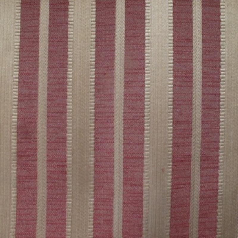 striped Elegant red and pale gold cotton print curtain and upholstery fabric - Porchester Bordeaux Narrow Regency Stripe