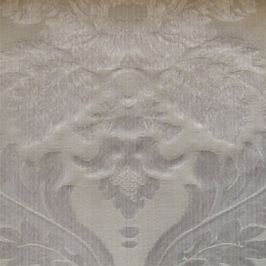patterned Elegant cream cotton print curtain and upholstery fabric - Porchester Divine Large Regency Pattern