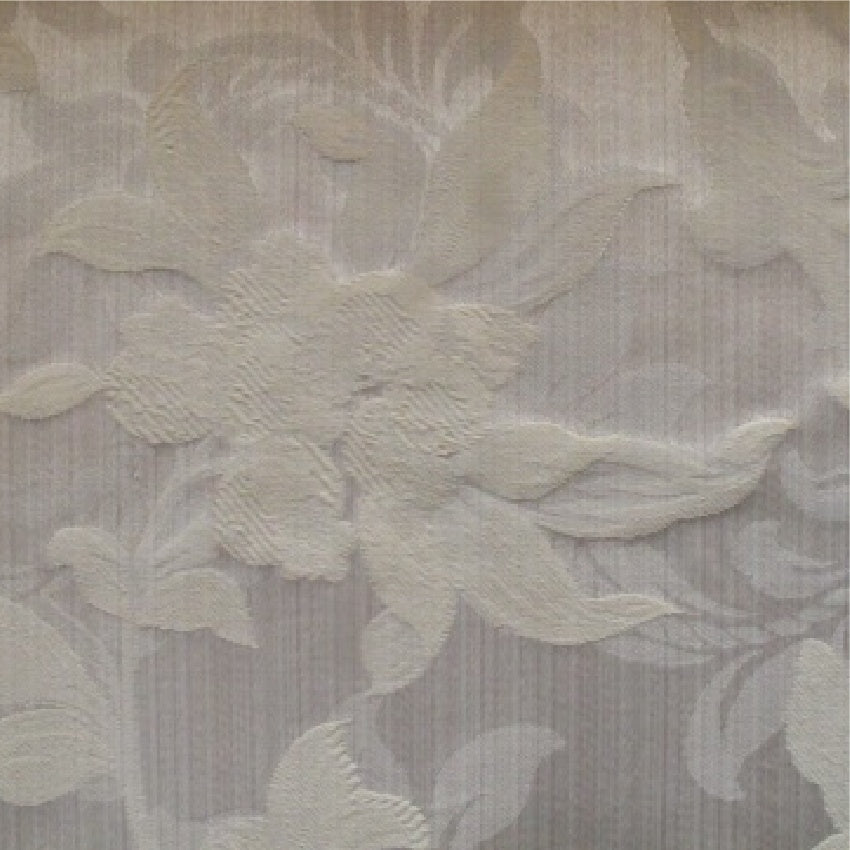 floral Elegant cream cotton print curtain and upholstery fabric - Porchester Divine Regency Floral