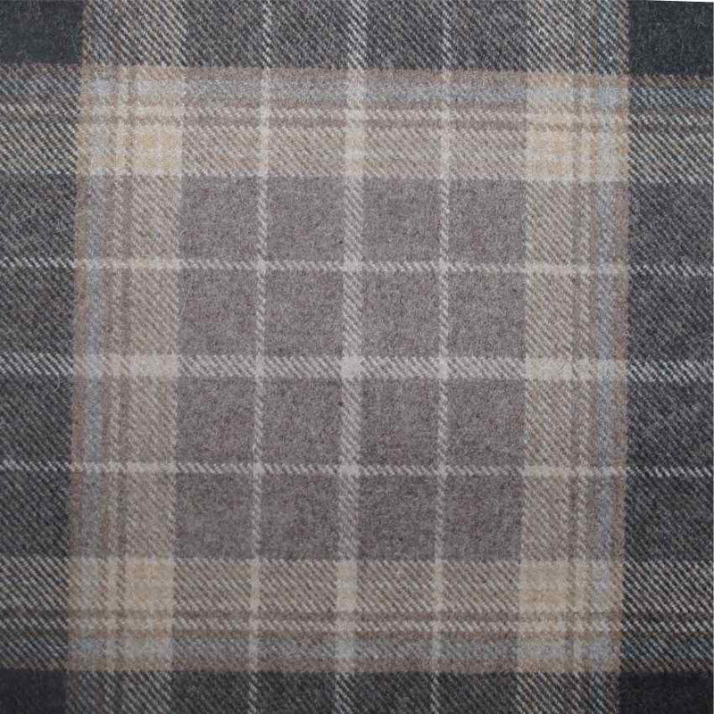 tartan plaid  brown wool curtain and upholstery fabric - Iona Walnut Plaid