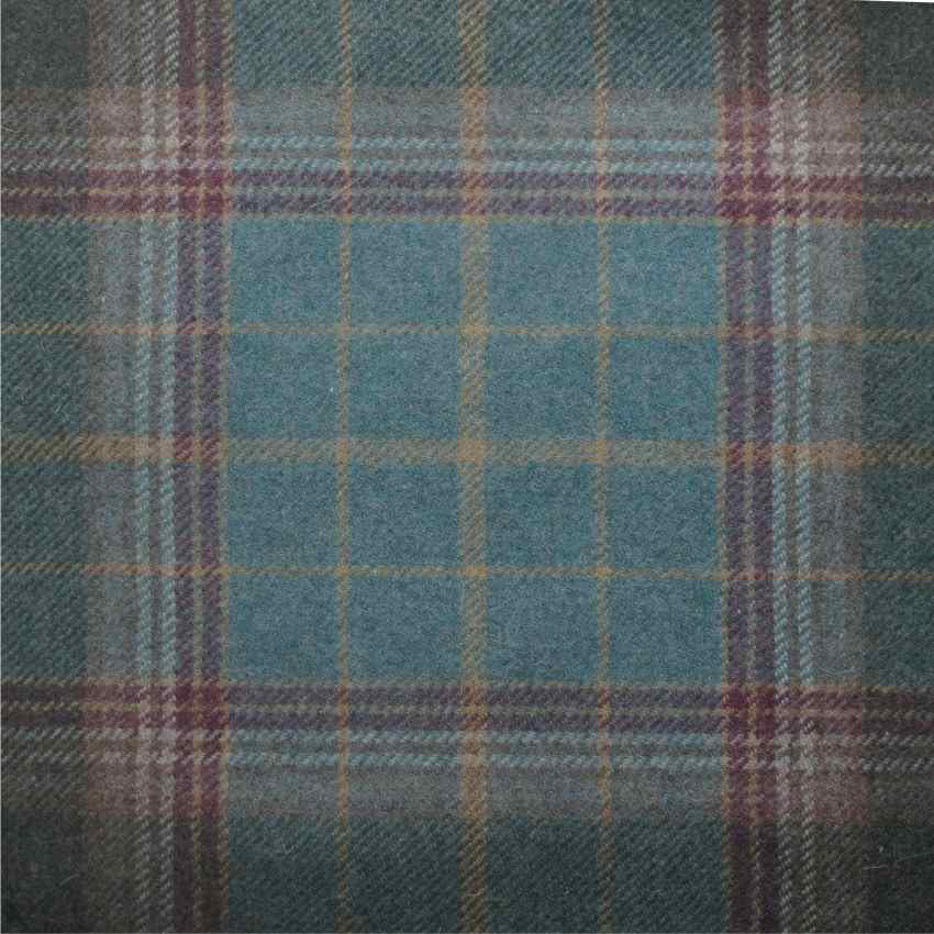 tartan plaid  pink and blue wool curtain and upholstery fabric - Iona Timeless Plaid