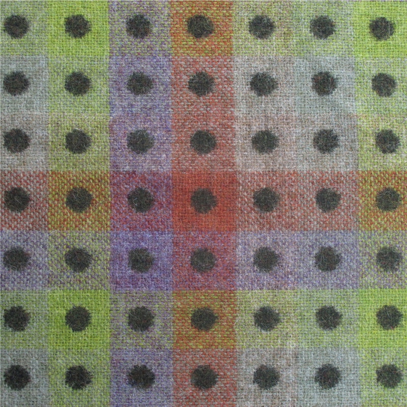 tartan plaid  green and multicoloured wool curtain and upholstery fabric - Camden Forest Check