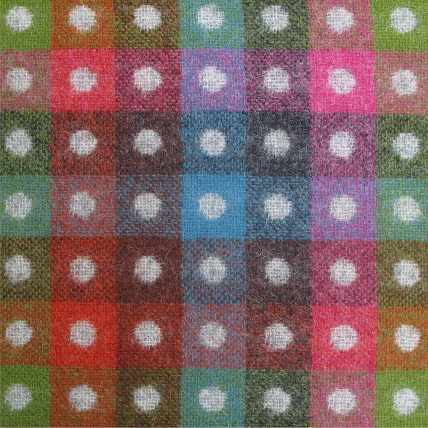 tartan plaid  grey and multicoloured wool curtain and upholstery fabric - Camden Gris Check