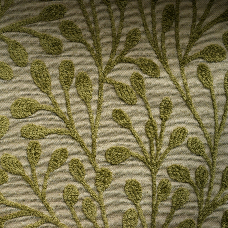patterned  green flat-weave curtain and upholstery fabric - Finley Pistachio Pattern