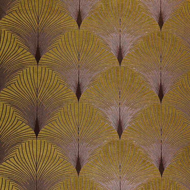 pistachio green and bronze art deco curtain upholstery fabric