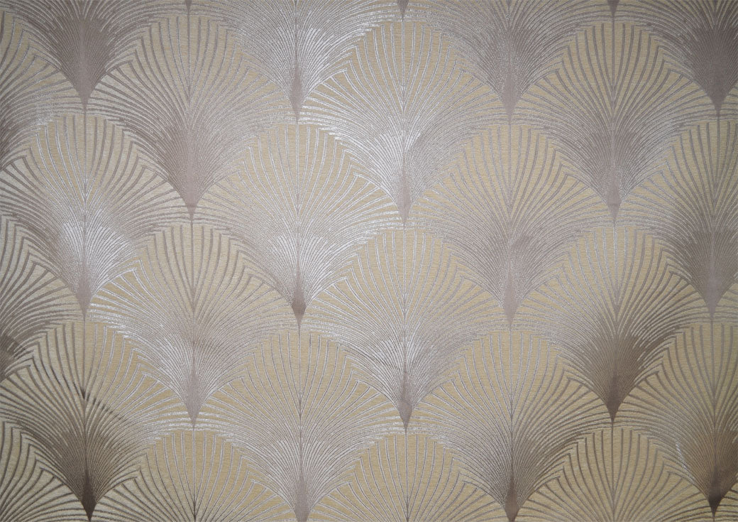 cream and gold art deco curtain upholstery fabric