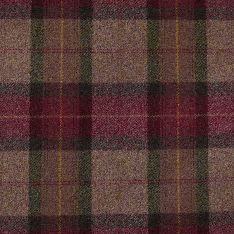 tartan plaid  purple wool curtain and upholstery fabric - Iona Amethyst Wool Plaid