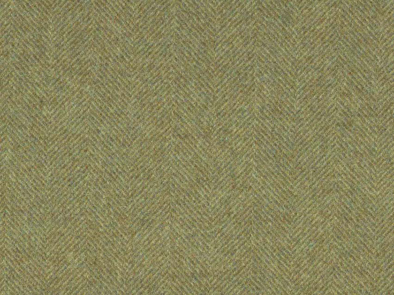 tartan plaid  green wool curtain and upholstery fabric - Iona Opal Wool Herringbone