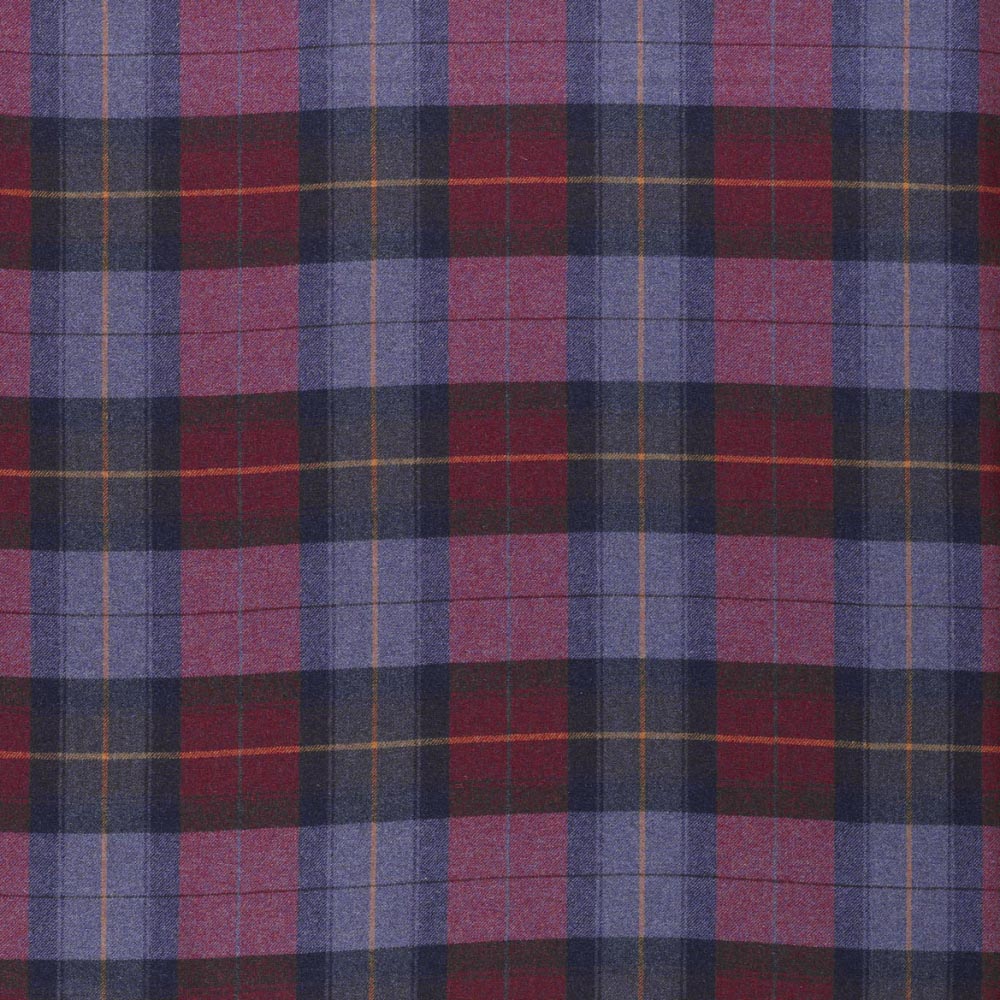 tartan plaid  red and blue wool curtain and upholstery fabric - Iona Imperial Plaid