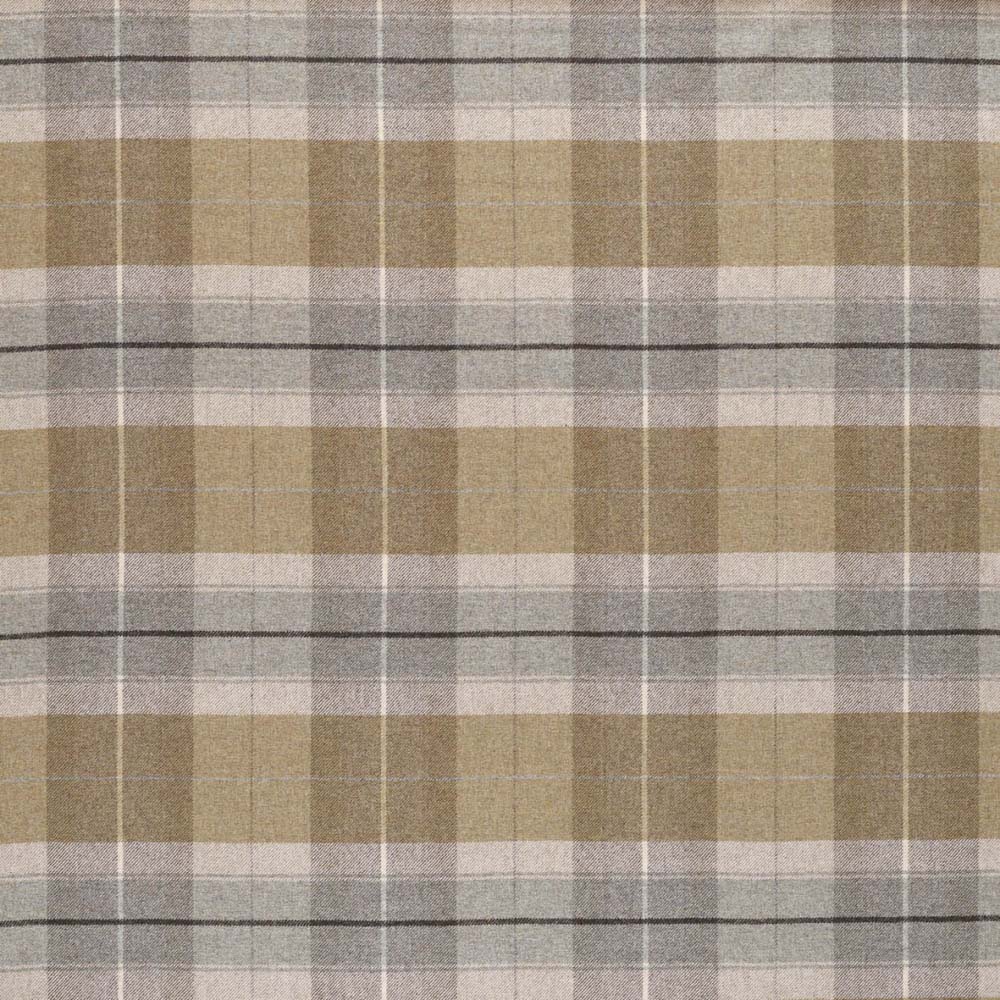 tartan plaid  green wool curtain and upholstery fabric - Iona Lichen Plaid