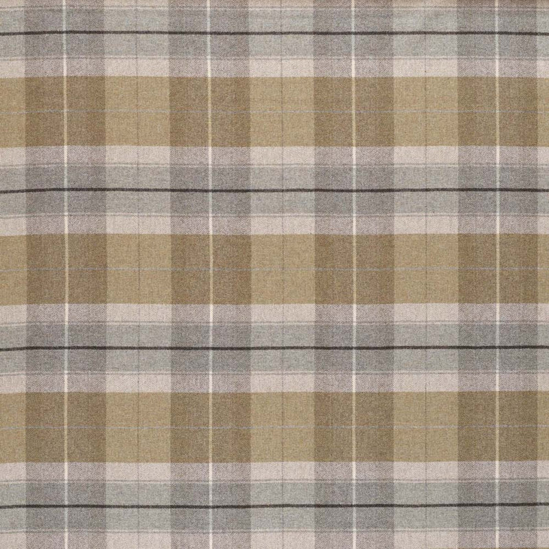 tartan plaid  green wool curtain and upholstery fabric - Iona Lichen Plaid