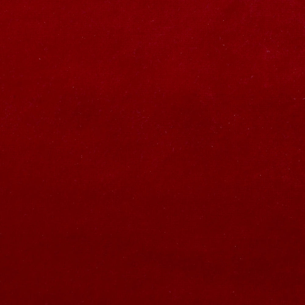 plain  red velvet curtain and upholstery fabric - Oberon Flame Plain