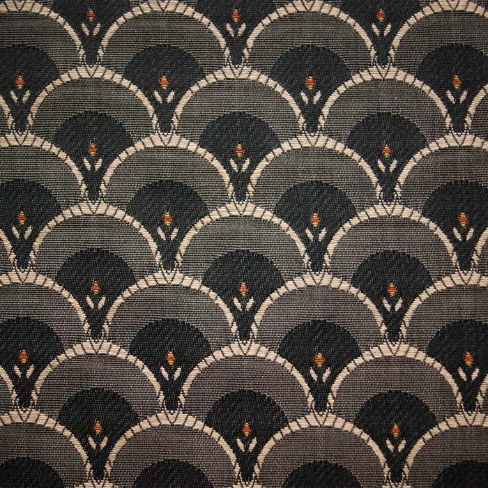 black brown art deco curtain upholstery fabric