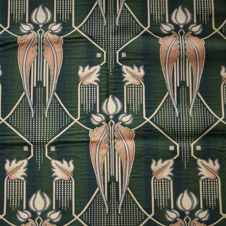 green art deco curtain upholstery fabric