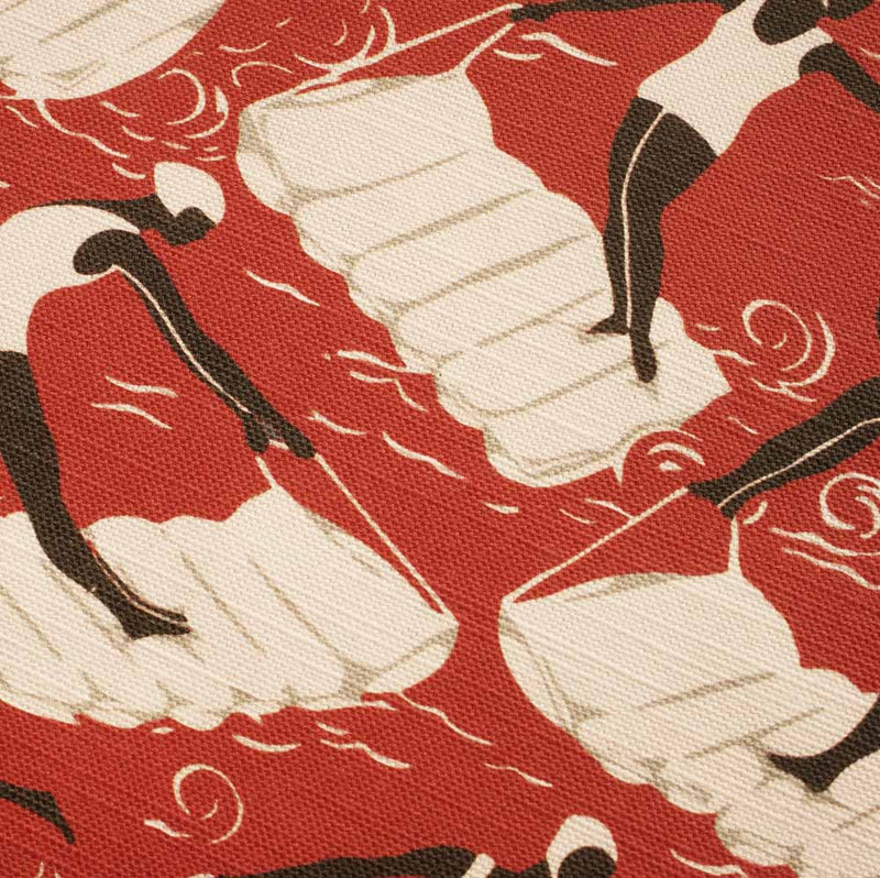 Deco Eclectic Surfing Girls Red
