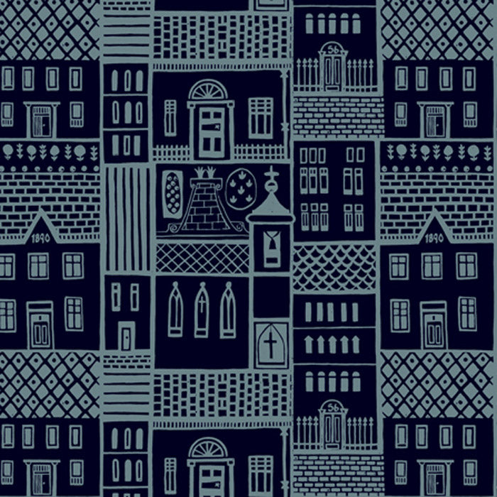 Mid Century Prints Sylvia Chalmers Village Night