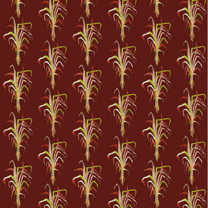 Mid Century Prints Sylvia Chalmers Grasses Maroon
