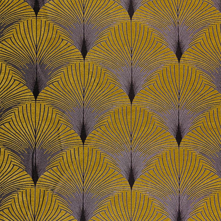 gold art deco curtain upholstery fabric
