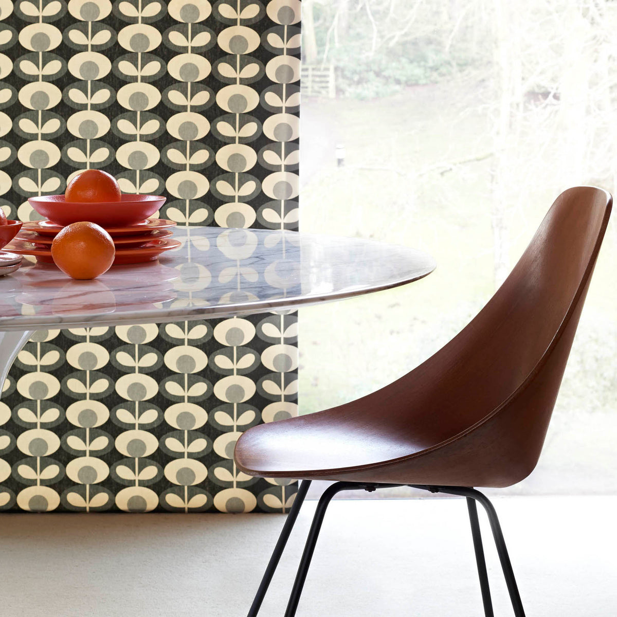 Orla Kiely Oval Flower Cool Grey