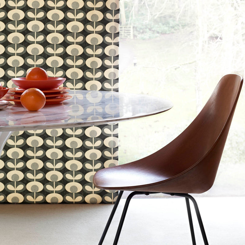 Orla Kiely Oval Flower Cool Grey
