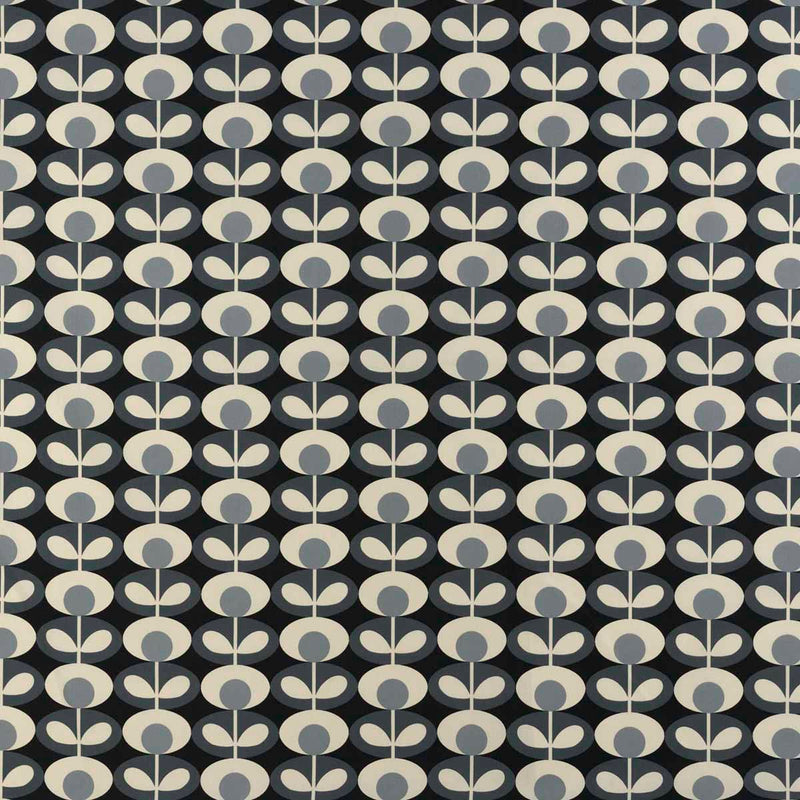 Orla Kiely Oval Flower Cool Grey fabric