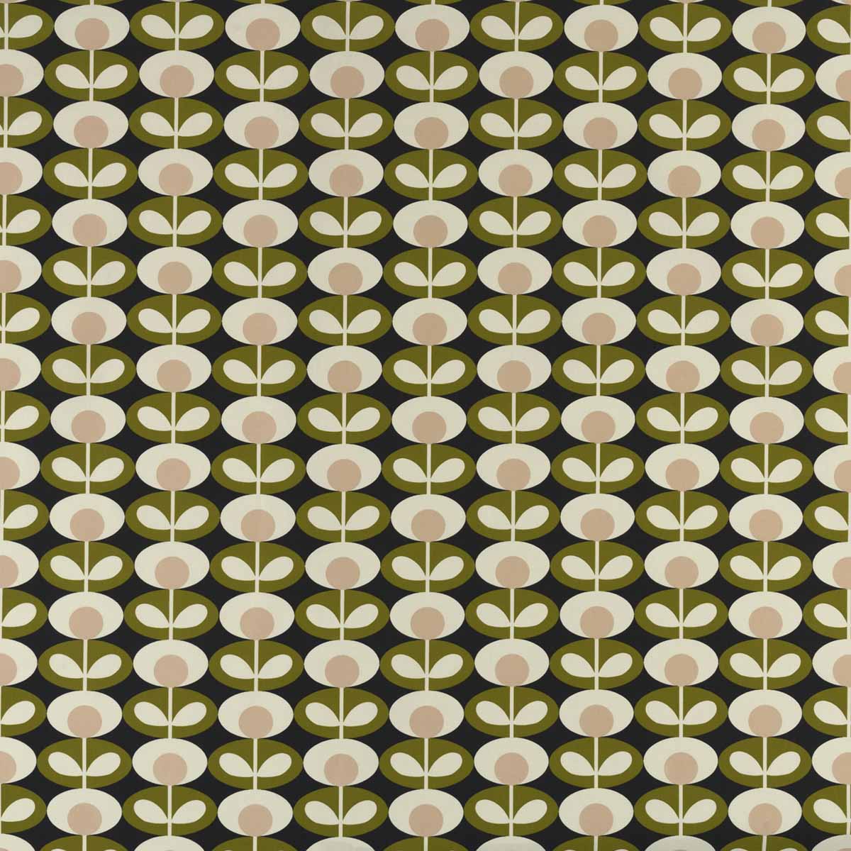 Orla Kiely Oval Flower Seagrass fabric