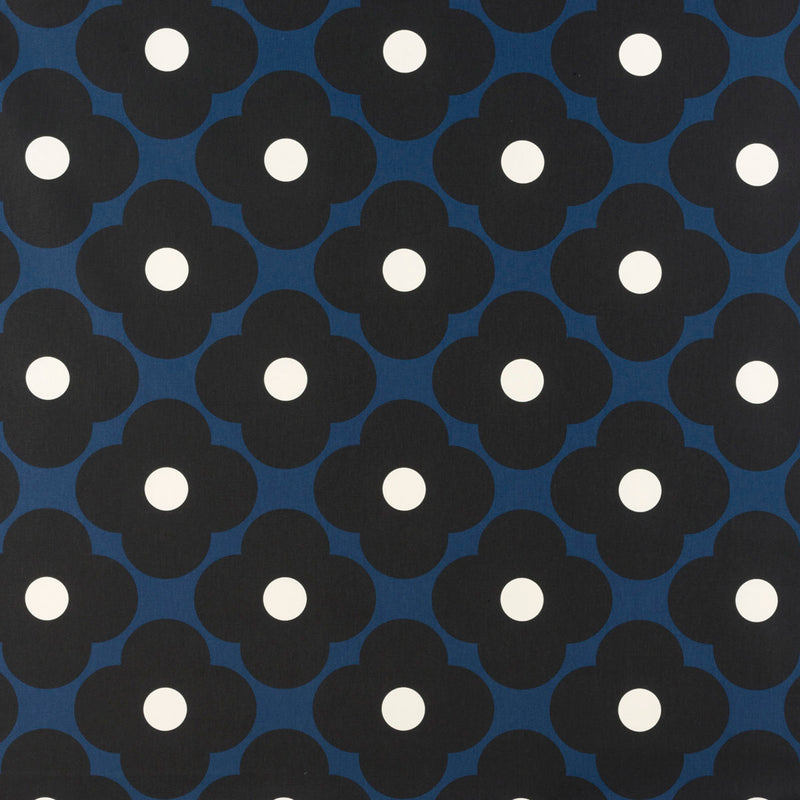 Orla Kiely Spot Flower Dark Marine fabric