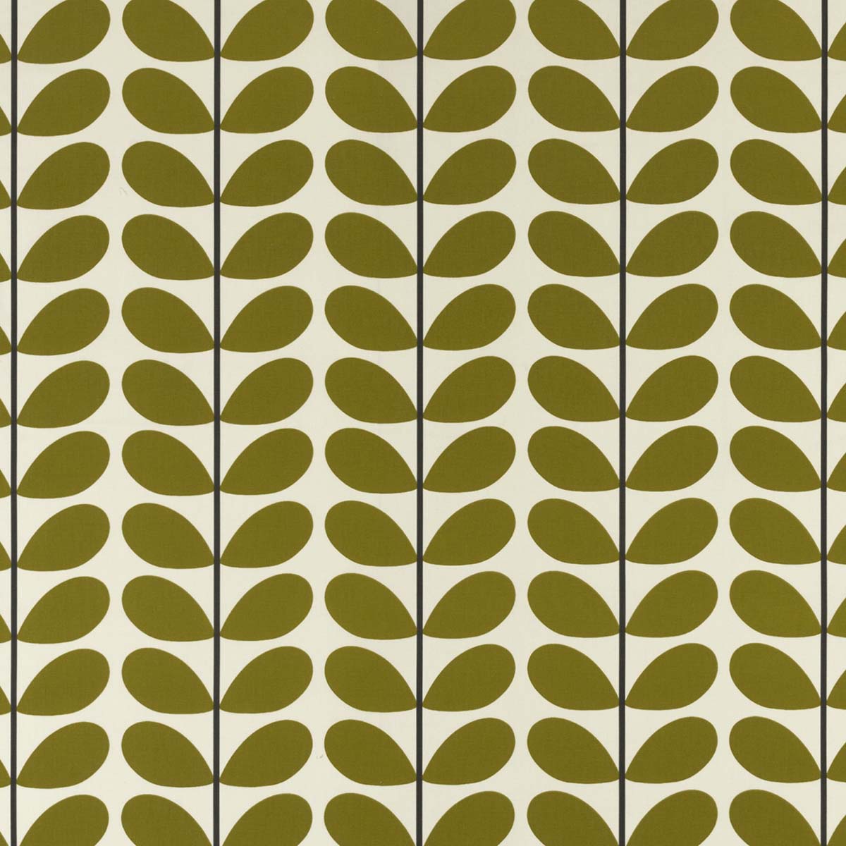 Orla Kiely Two Colour Stem Olive fabric