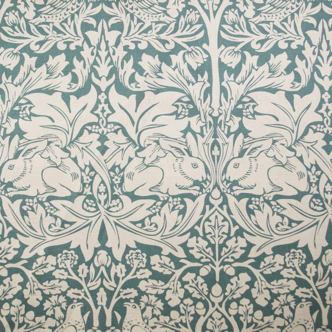blue   fabric - William Morris Designs Brother Rabbit Wedgwood Print