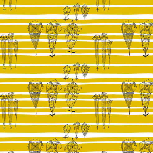 Lucienne Day trio Fabric Textile
